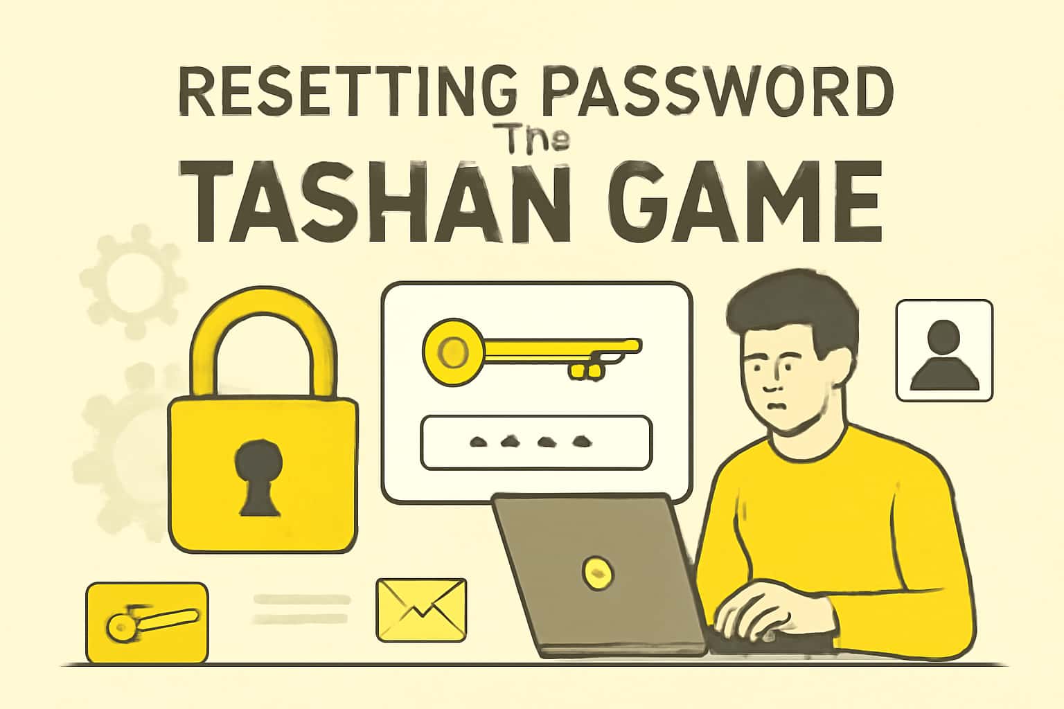 An informative visual representation of resetting a password for Tashan Game featuring the text clearly.