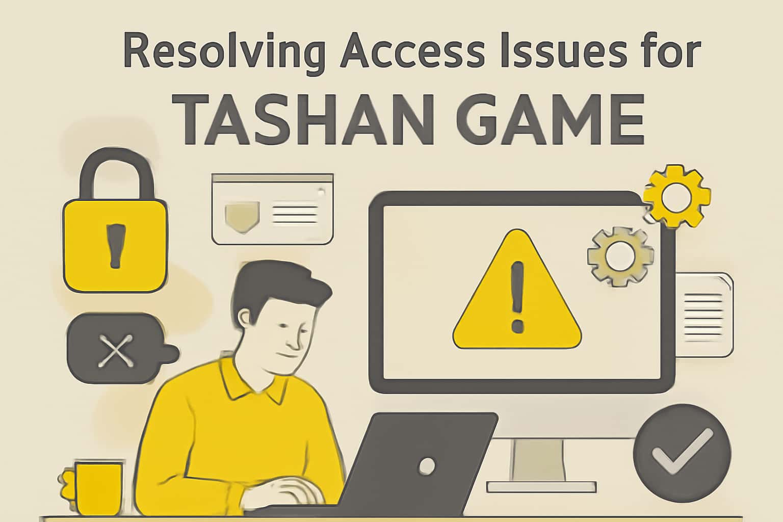 An informative graphic illustrating access resolution for Tashan Game.
