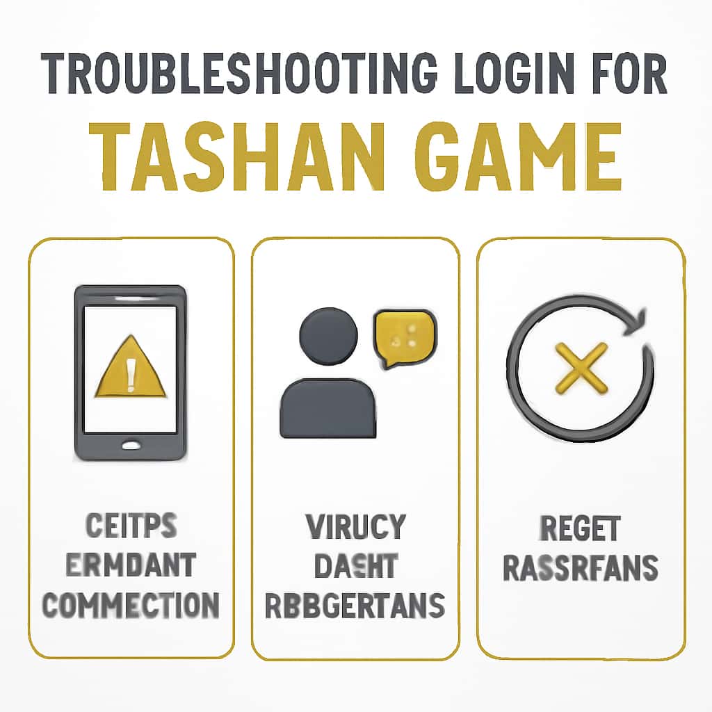 Illustrative diagram of troubleshooting steps for Tashan Game login.