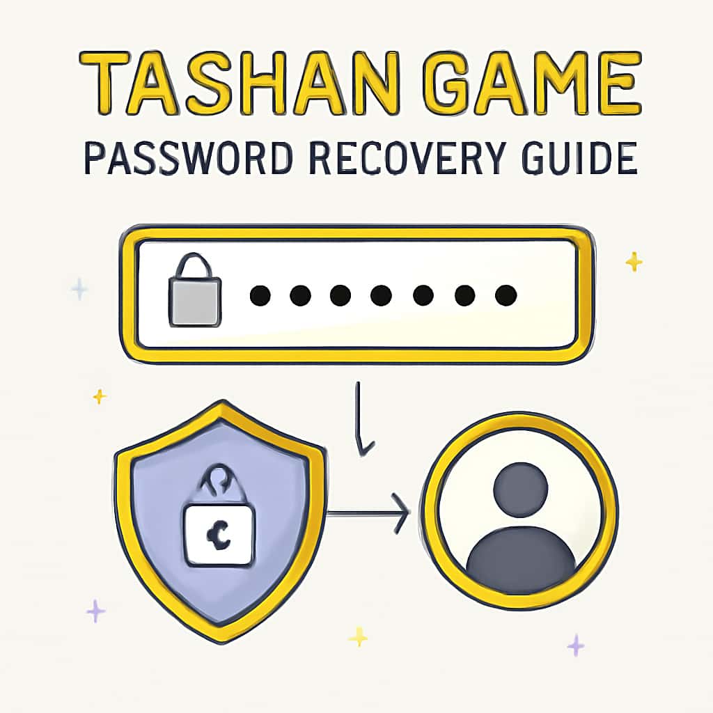 An illustration detailing the steps for recovering a Tashan Game password.
