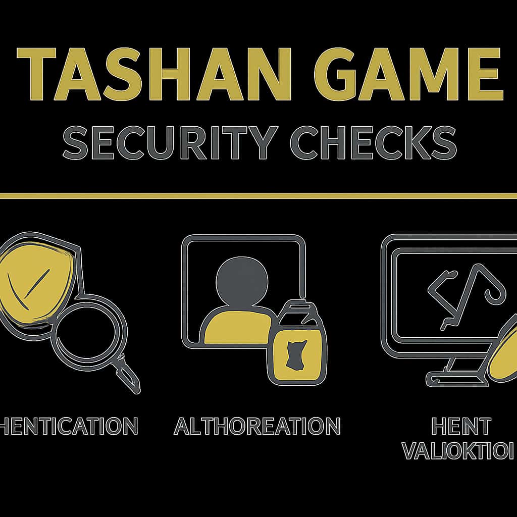 An educational diagram illustrating key aspects of Tashan Game Security Checks.